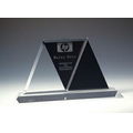 Clear/ Black Fancy Diamond Optical Crystal Award